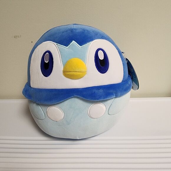 10" Piplup Pokemon Squishmallow Plush Diamond & Pearl Dawn's Piplup Tiplouf NWT - Picture 1 of 15